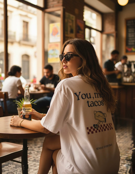 YOU, ME & TACOS — T-Shirt Oversize Unisex