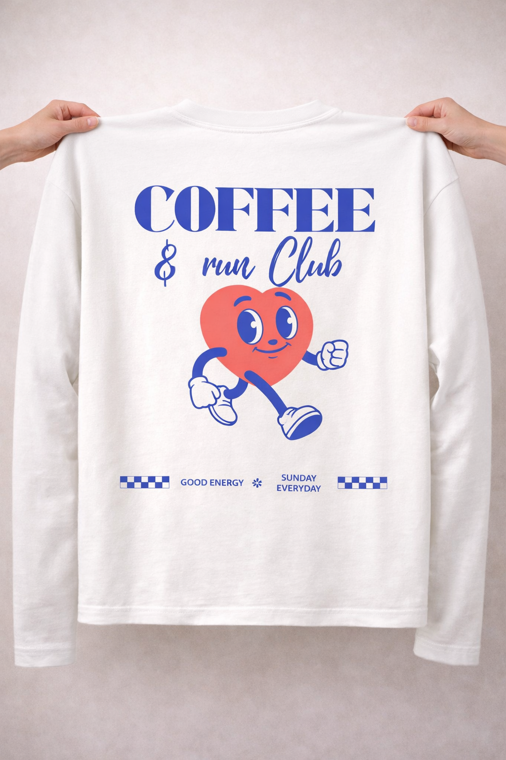 Coffee & Run Club — Good Energy Only (Manga larga)